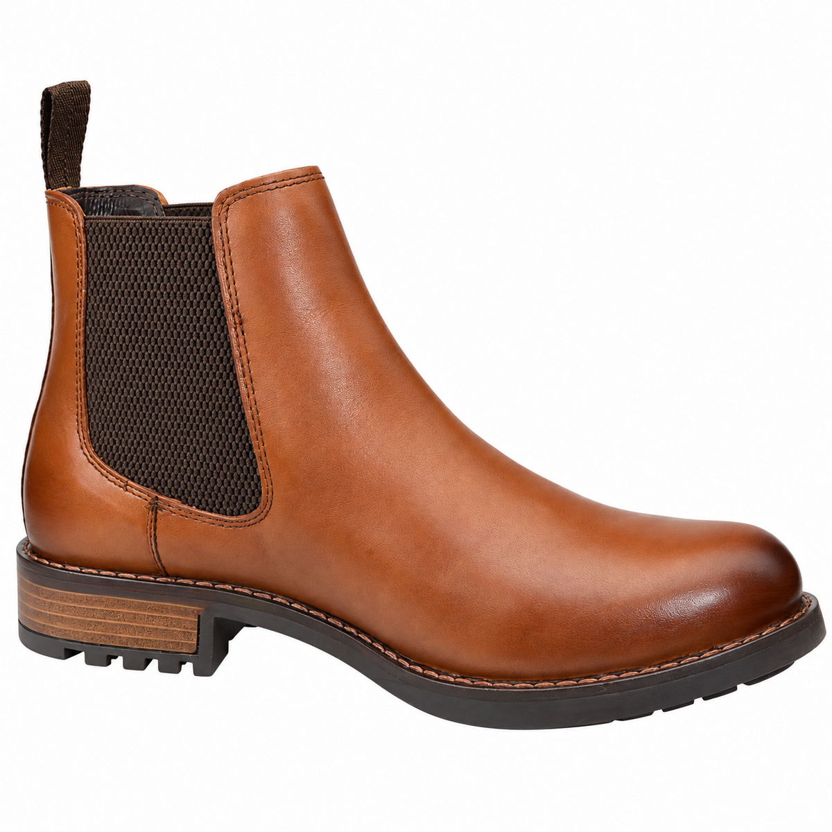 Men's Tan Leather Twin Gusset Chelsea Ankle Boots