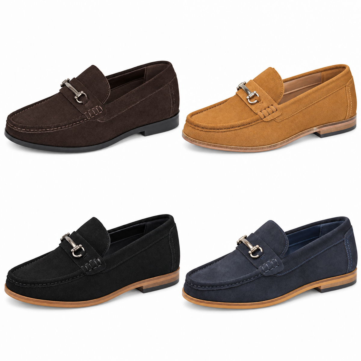 Men's Real Suede Slip-On Moccasin Casual Loafers