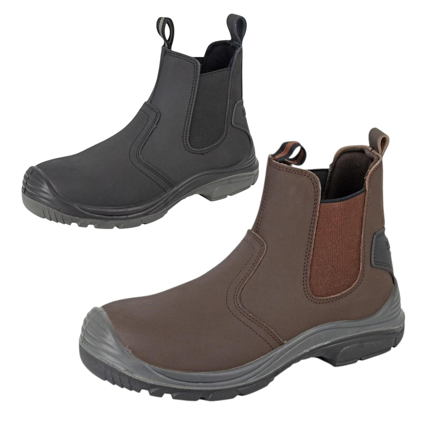 Mens Leather Chelsea Safety Boots