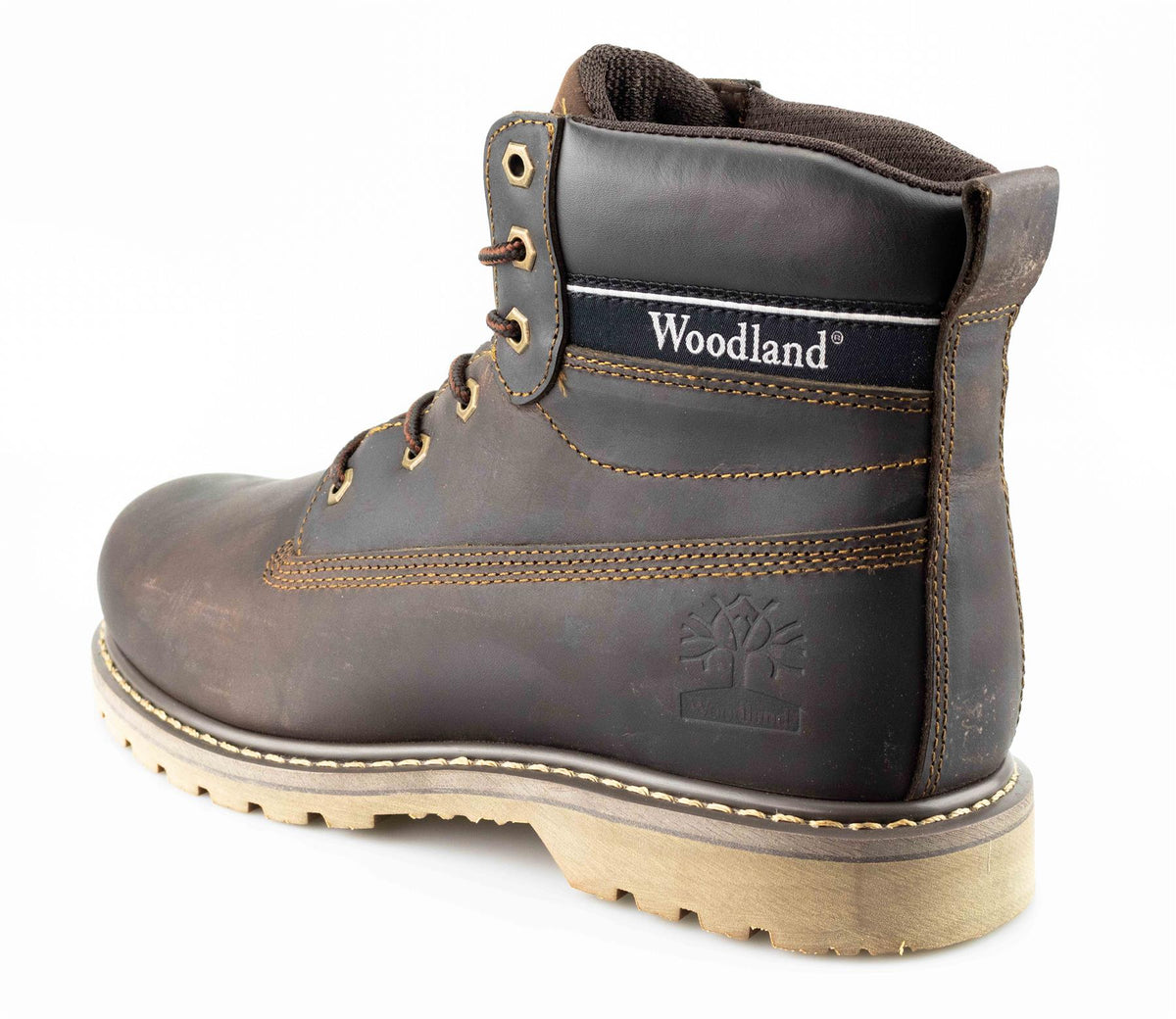 Men's Brown Crazy Horse Leather Hiking Boots