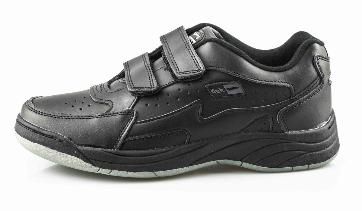 Men's Fuller Fitting Coated Action Leather Touch Fastening Trainers