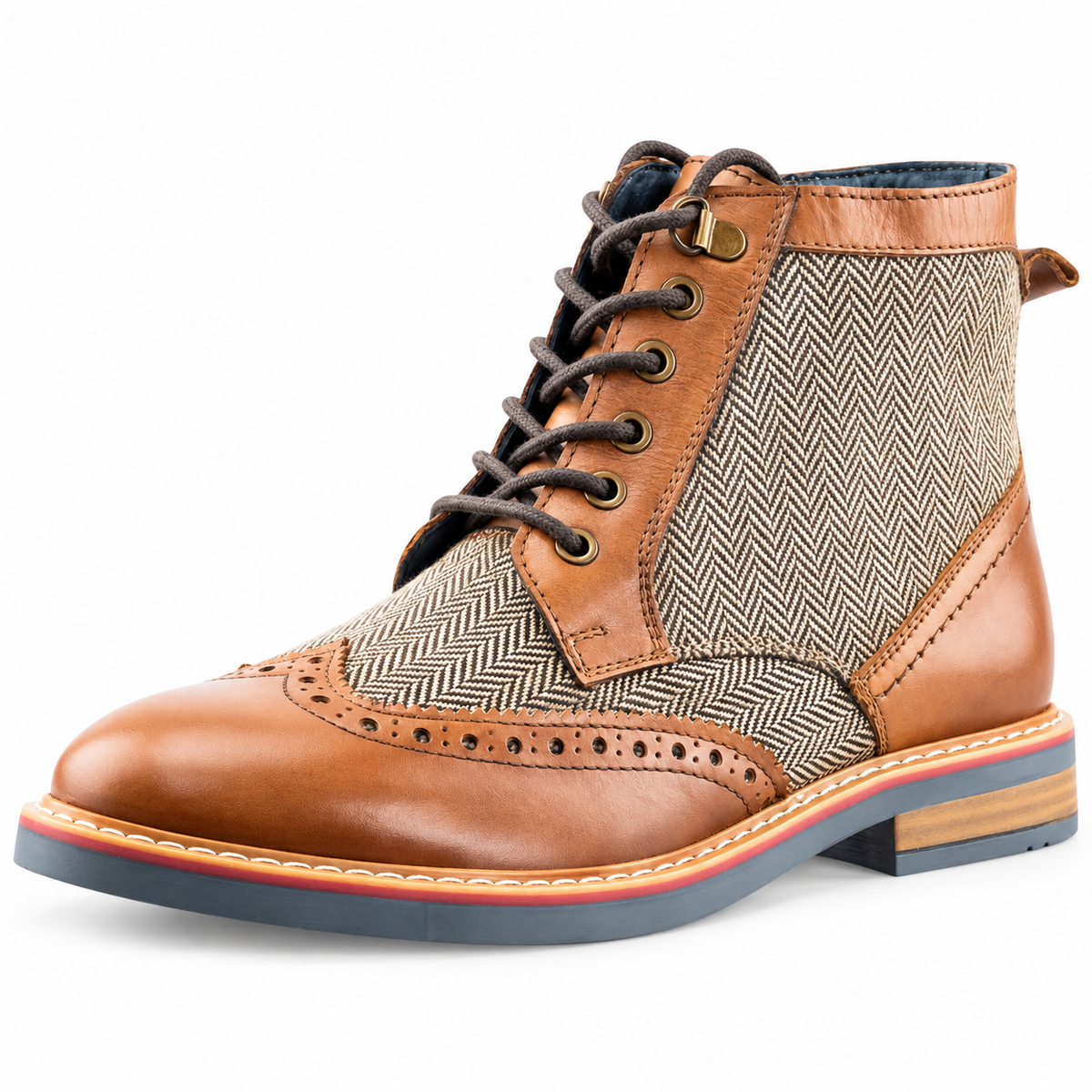 Mens 5 Eye Inside Zip Ankle Boots