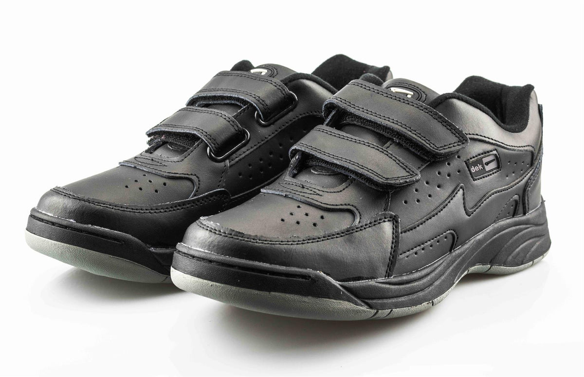 Men's Fuller Fitting Coated Action Leather Touch Fastening Trainers