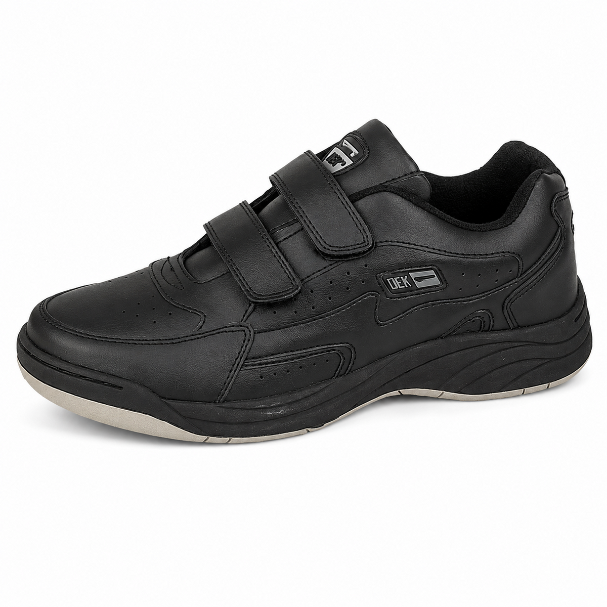 Men's Fuller Fitting Coated Action Leather Touch Fastening Trainers