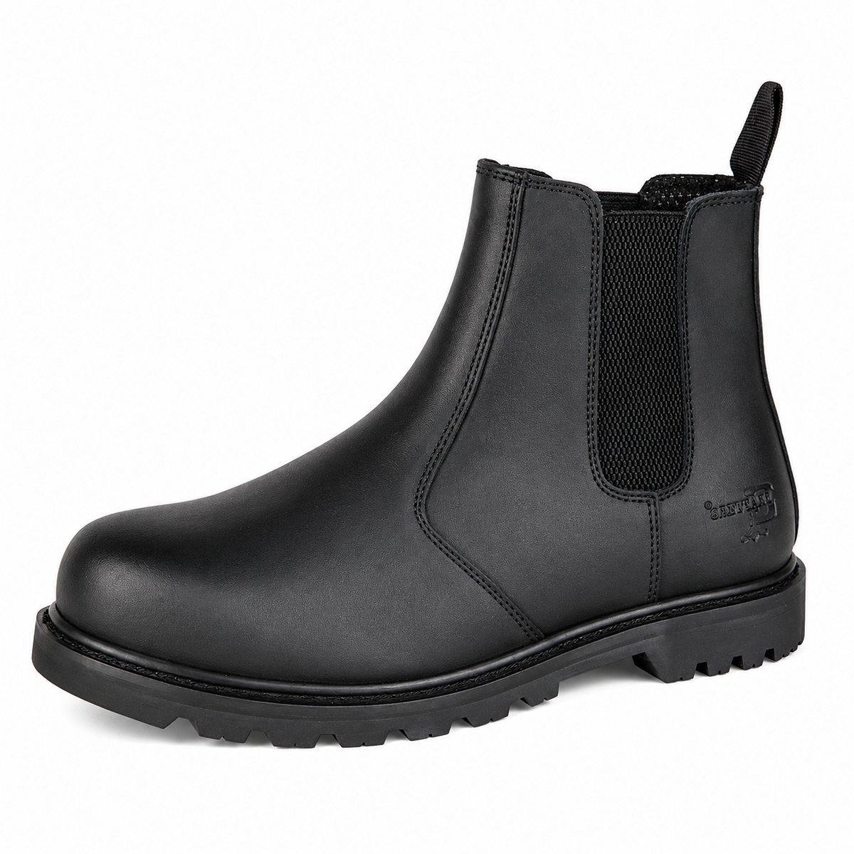 Men's Brown Crazyhorse Leather Safety Chelsea Dealer Boots