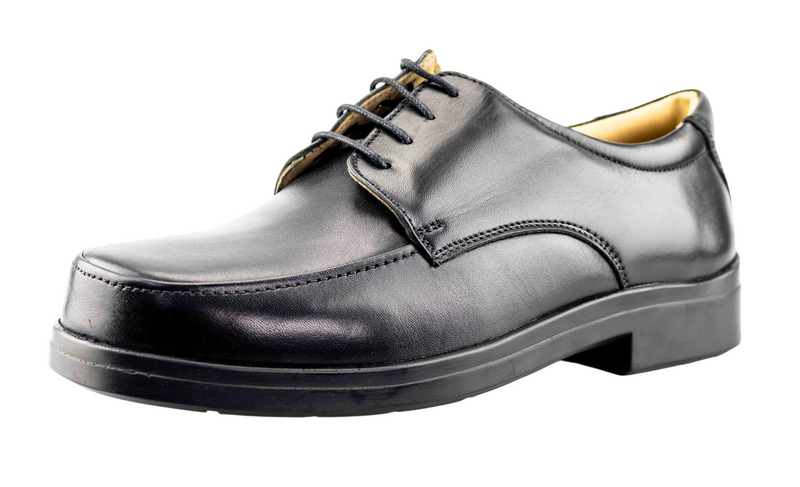 Men's XXX Extra Wide Fit Softie Leather Lightweight Smart Shoes