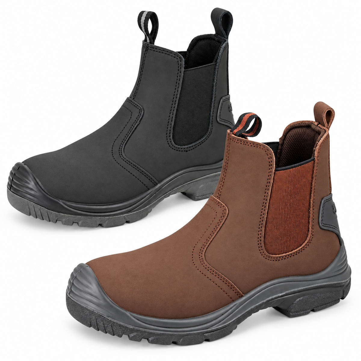 Mens Leather Chelsea Safety Boots