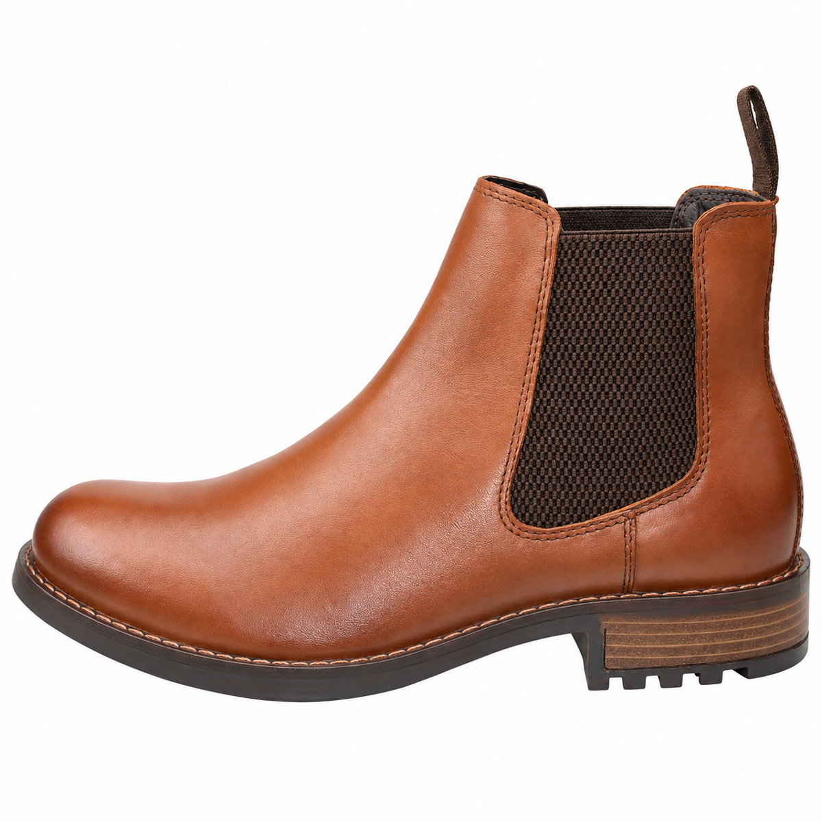 Men's Tan Leather Twin Gusset Chelsea Ankle Boots