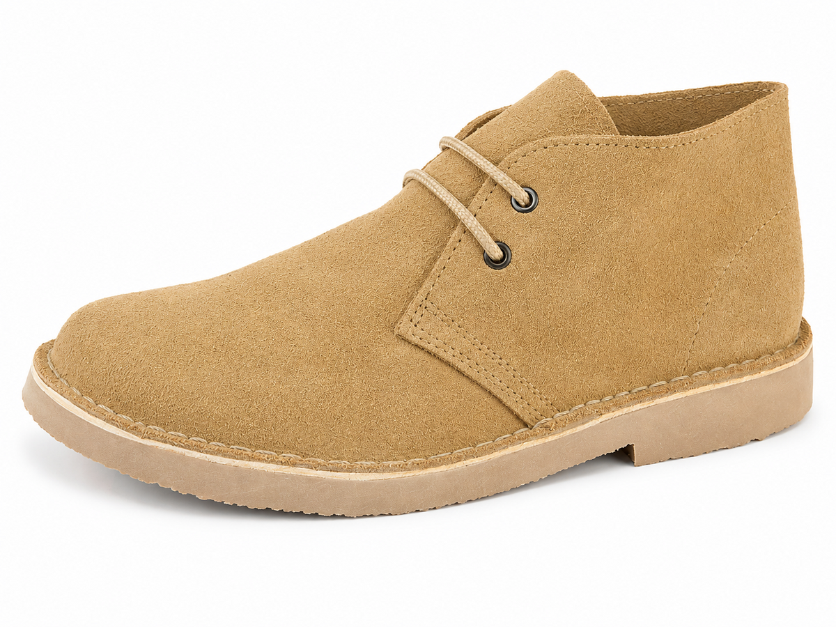 Men's Real Suede Lace Up Desert Ankle Boots