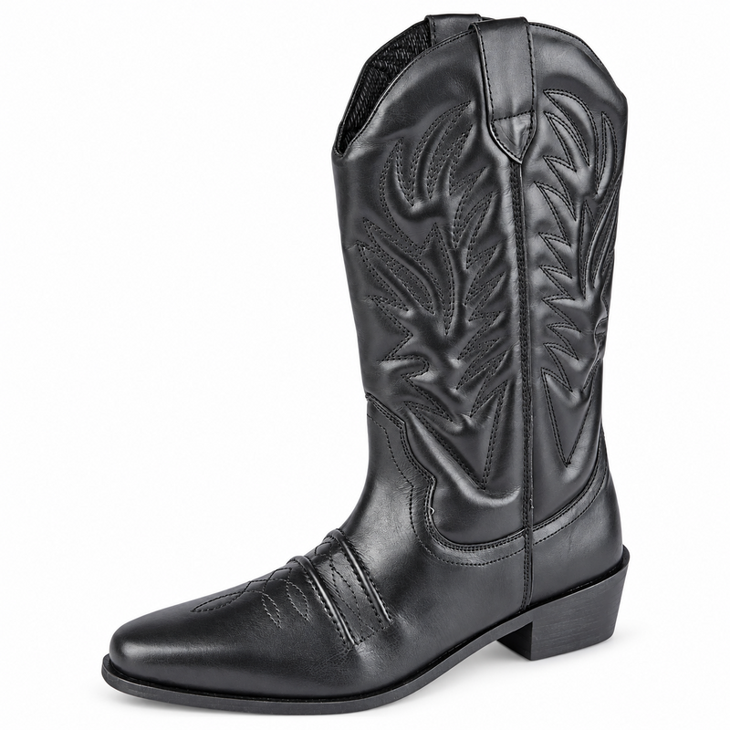 Mens Leather Cowboy Boots