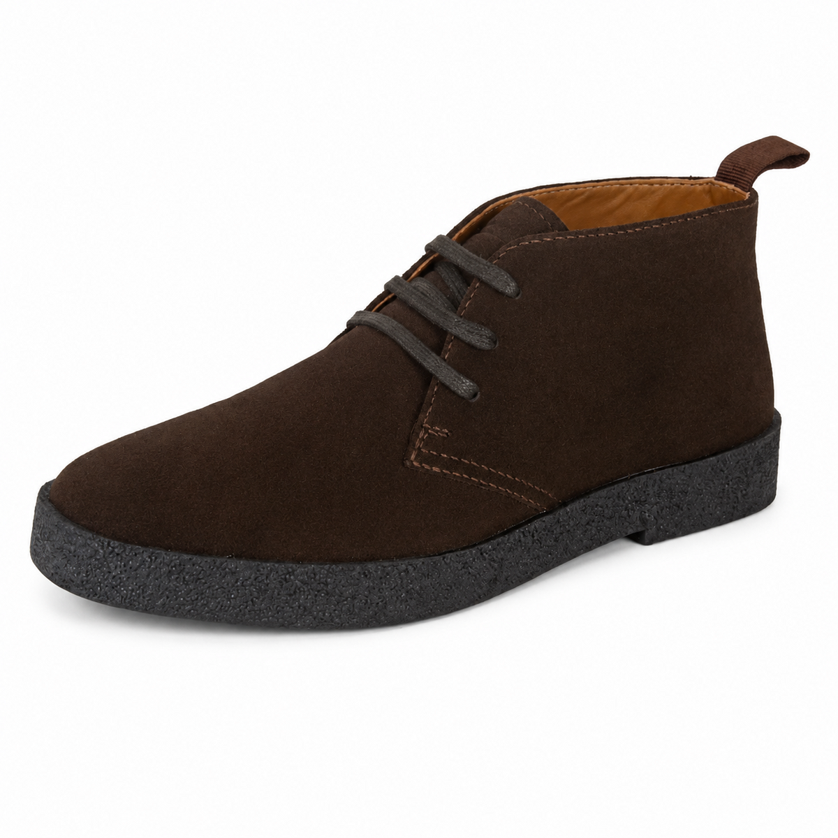 Men's Real Suede 3-Eyelet Desert Ankle Boots