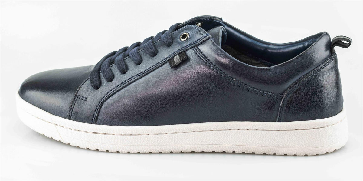 Men's Leather Lace-Up Casual Comfort Trainers