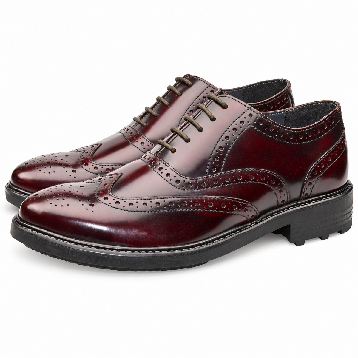 Men's Leather Brogue Oxford Smart Shoes