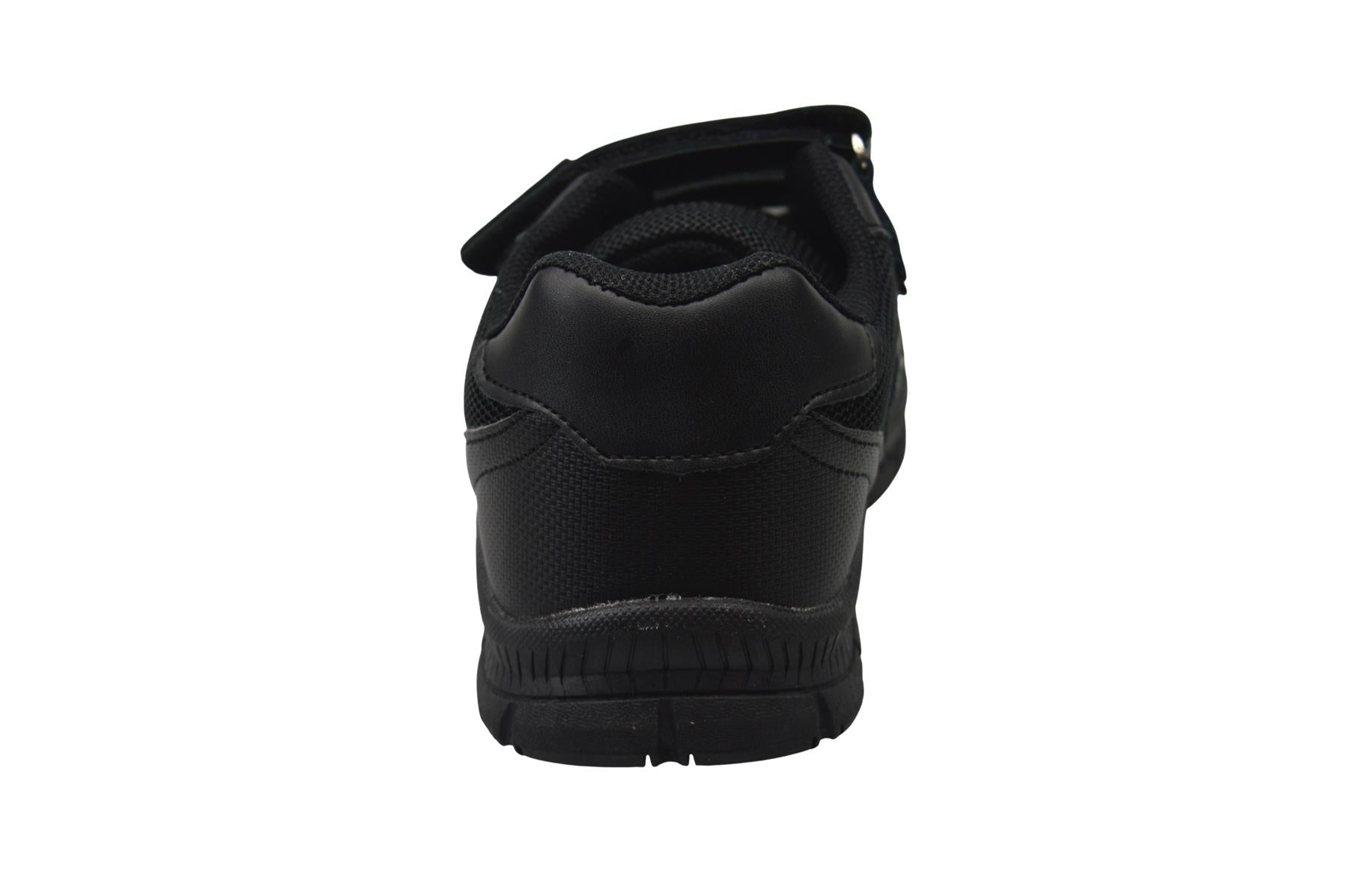 Boys Black Action Coated Leather School Shoes