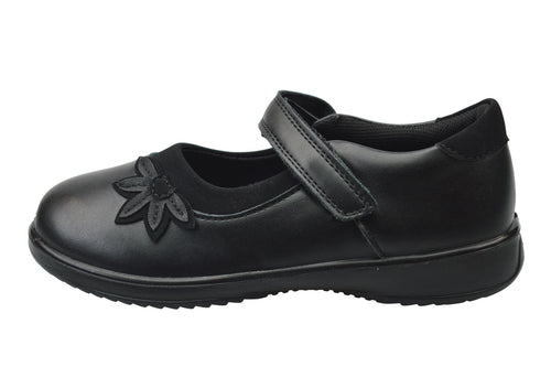 Girls Touch Fastening Bar School Shoes