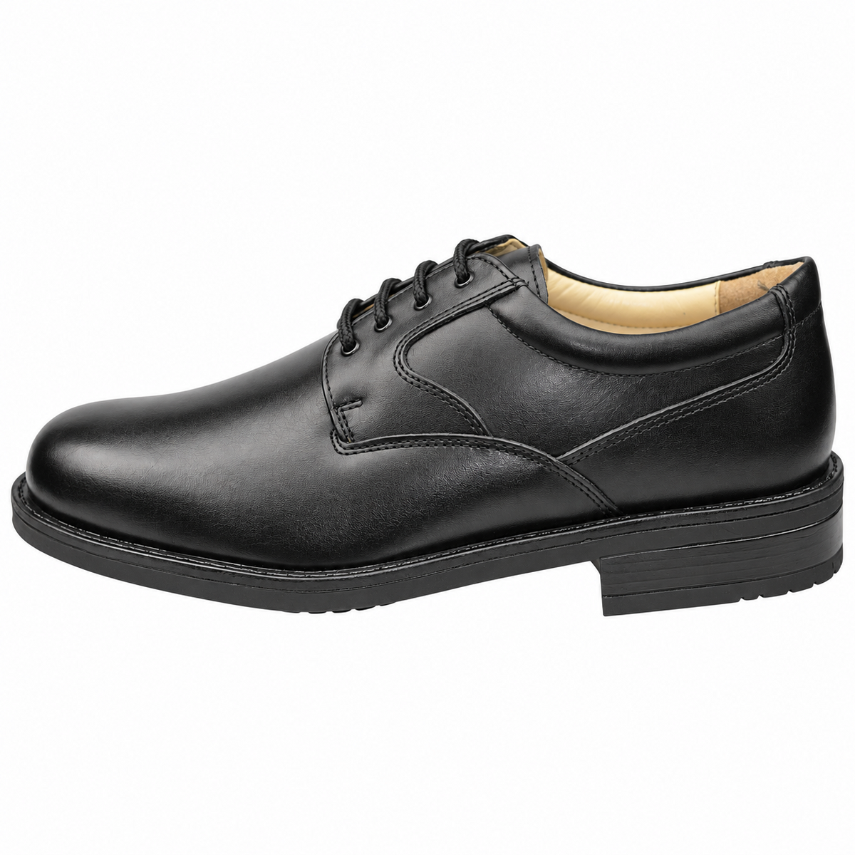 Men's Black Leather Fuller Fit Gibson Lace-Up Shoes