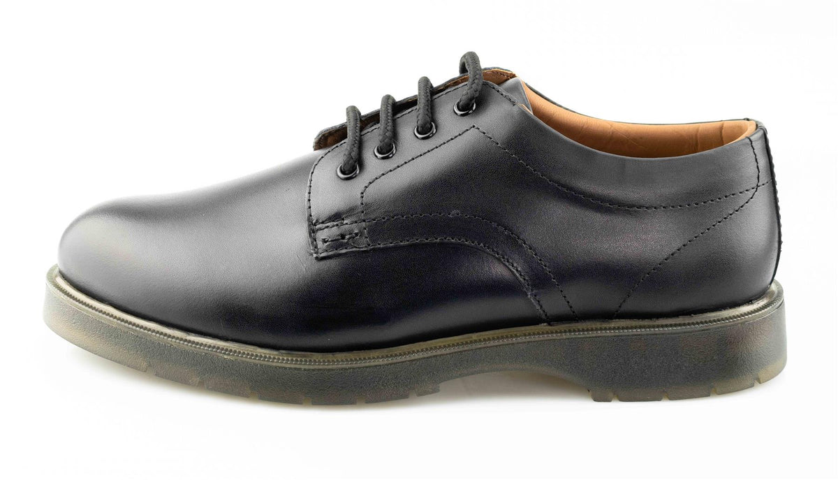 Men's Leather Lace Up Casual Walking Uniform Shoes