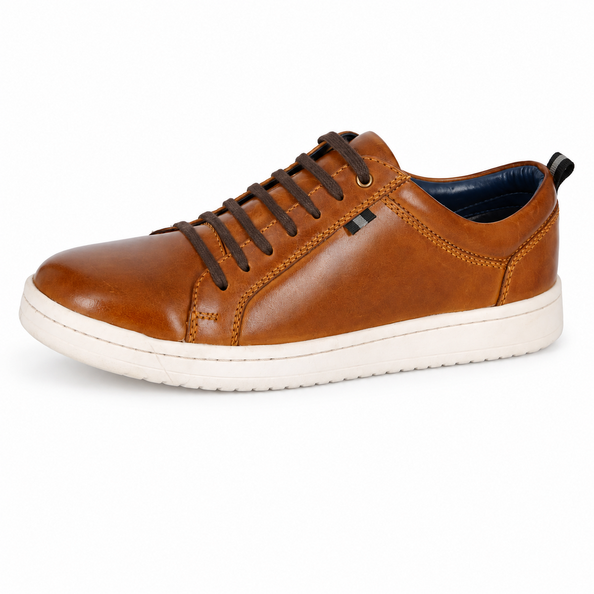 Men's Leather Lace-Up Casual Comfort Trainers