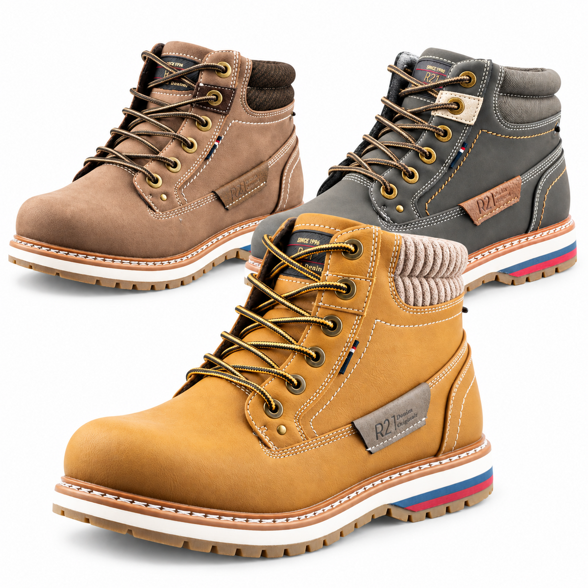 Men’s Hiking Walking Lace Up Ankle Boots