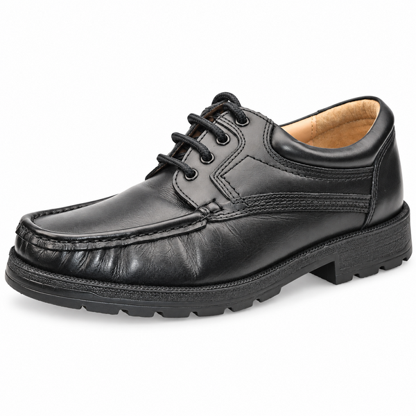 Men's Black Softie Leather Lace-Up Apron Gibson Smart Shoes