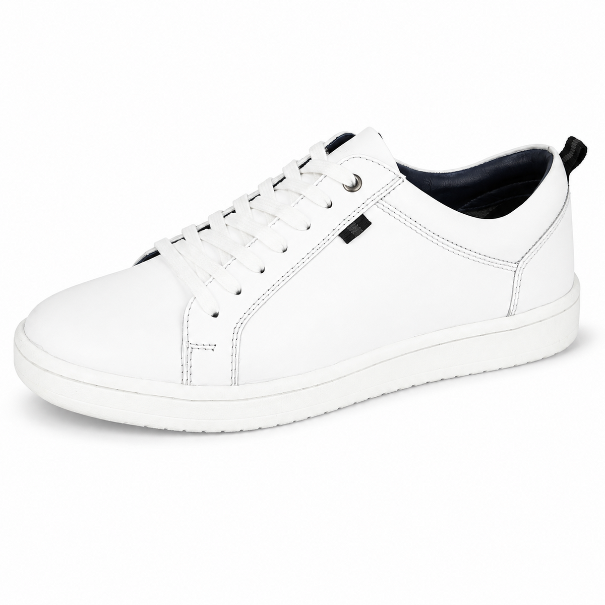 Men's Leather Lace-Up Casual Comfort Trainers