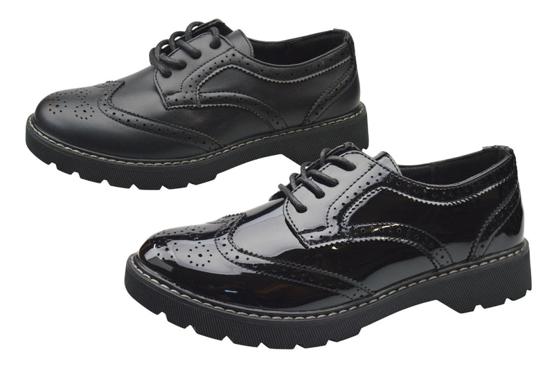 Womens Brogues Lace Up Comfort Shoes
