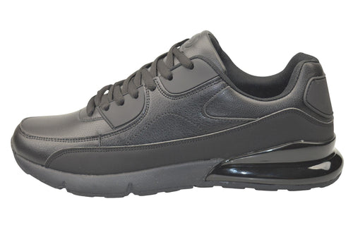 Men's Black Lace-Up School and Walking Trainers