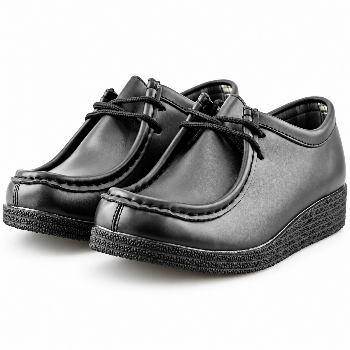 Boys Kids Coated Action Leather School Shoes