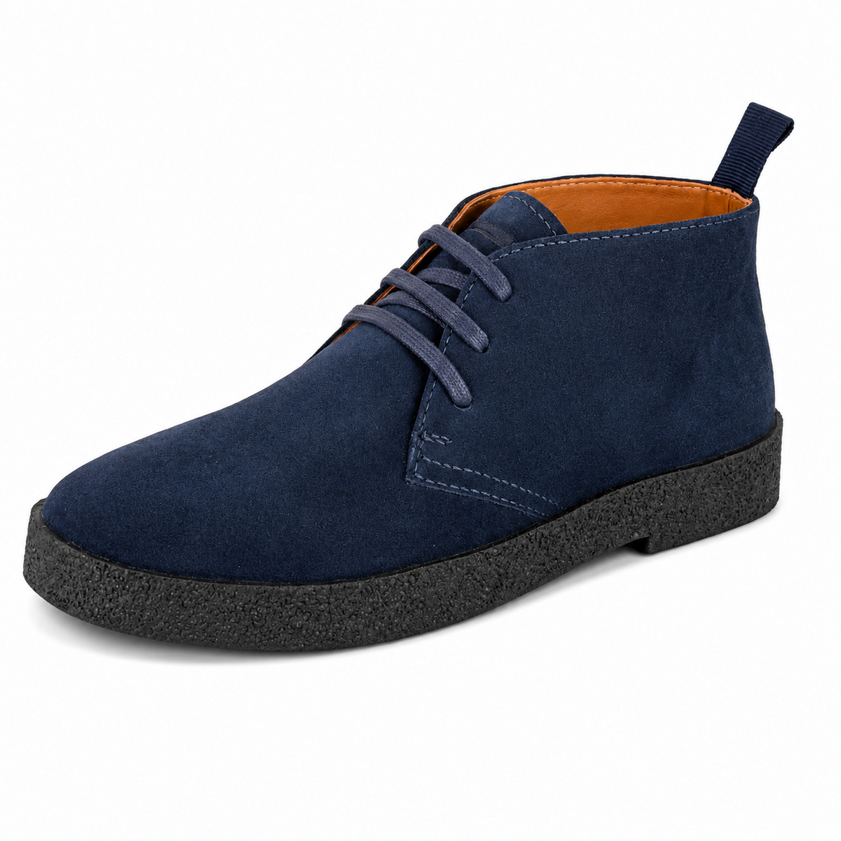 Men's Real Suede 3-Eyelet Desert Ankle Boots