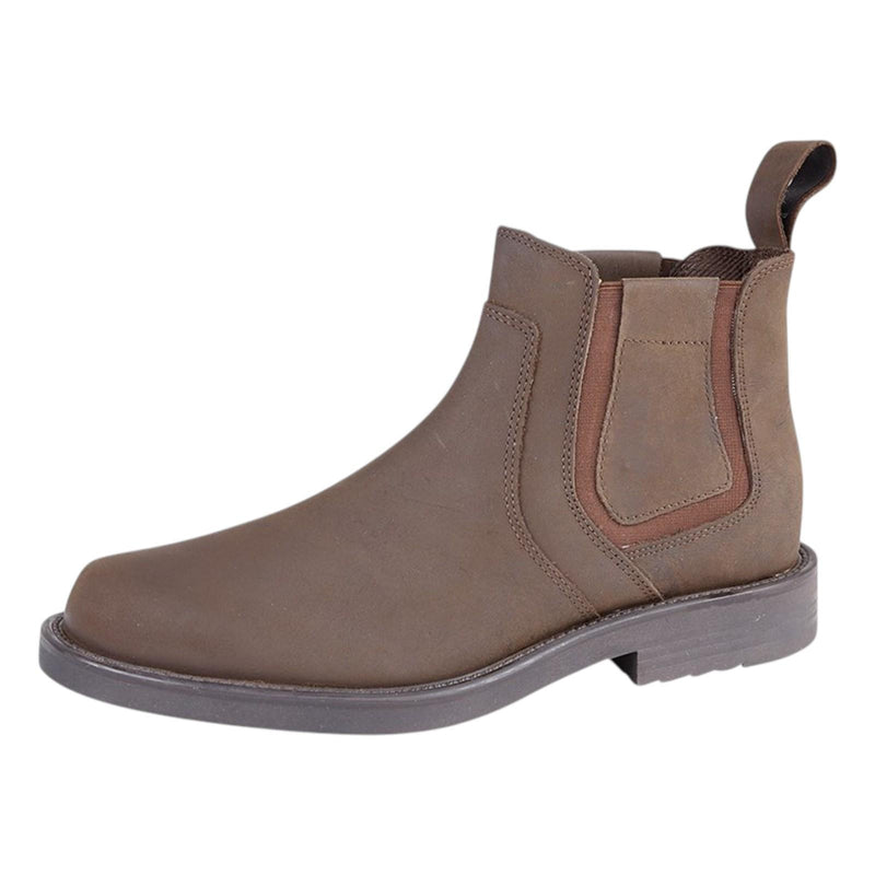 Mens Brown Crazyhorse Leather Chelsea Dealer Boots