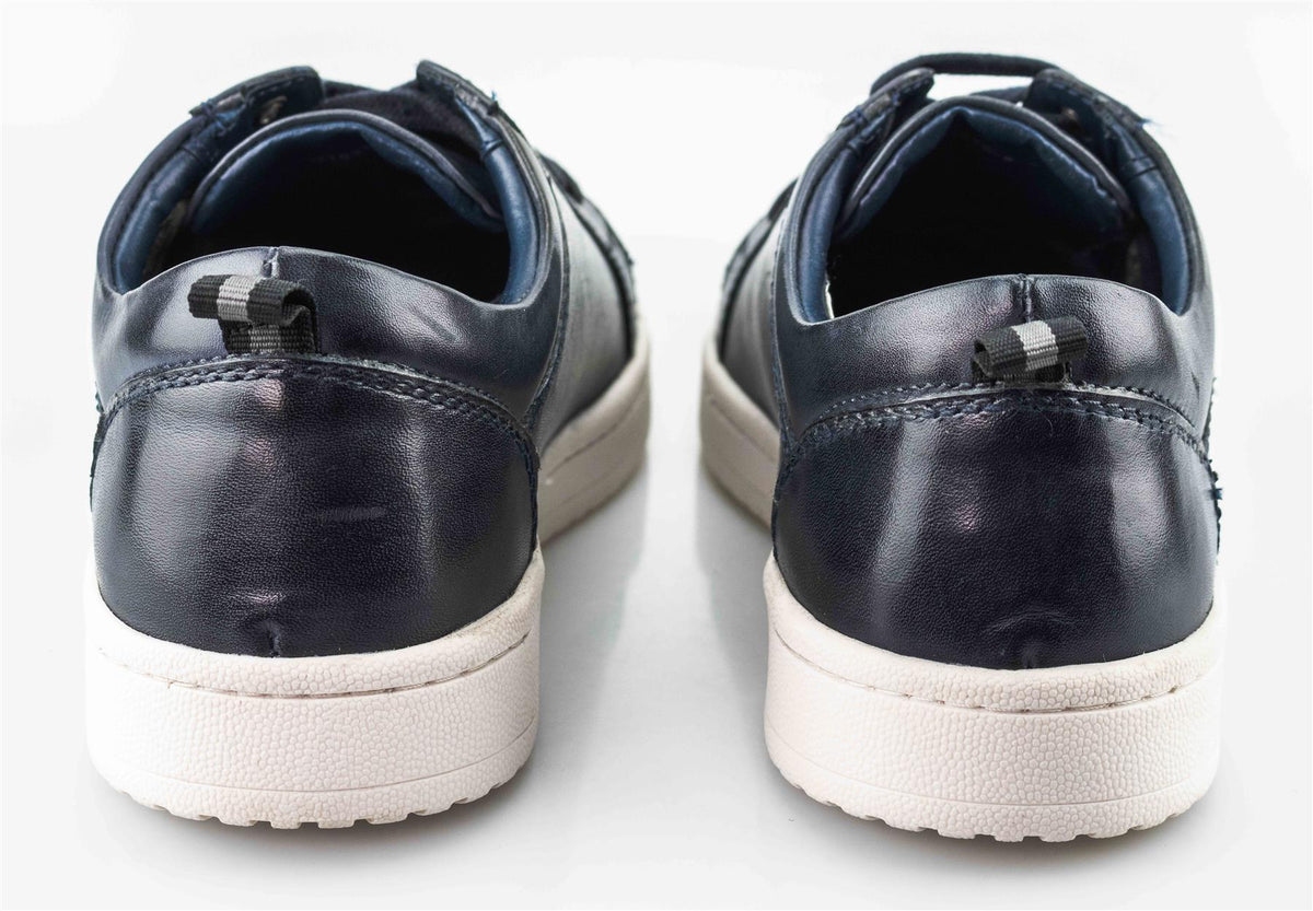 Men's Leather Lace-Up Casual Comfort Trainers