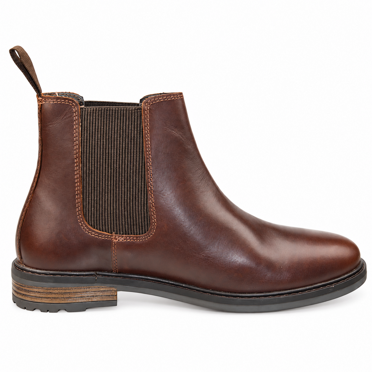 Men's Brown Waxy Leather Chelsea Jodhpur Boots