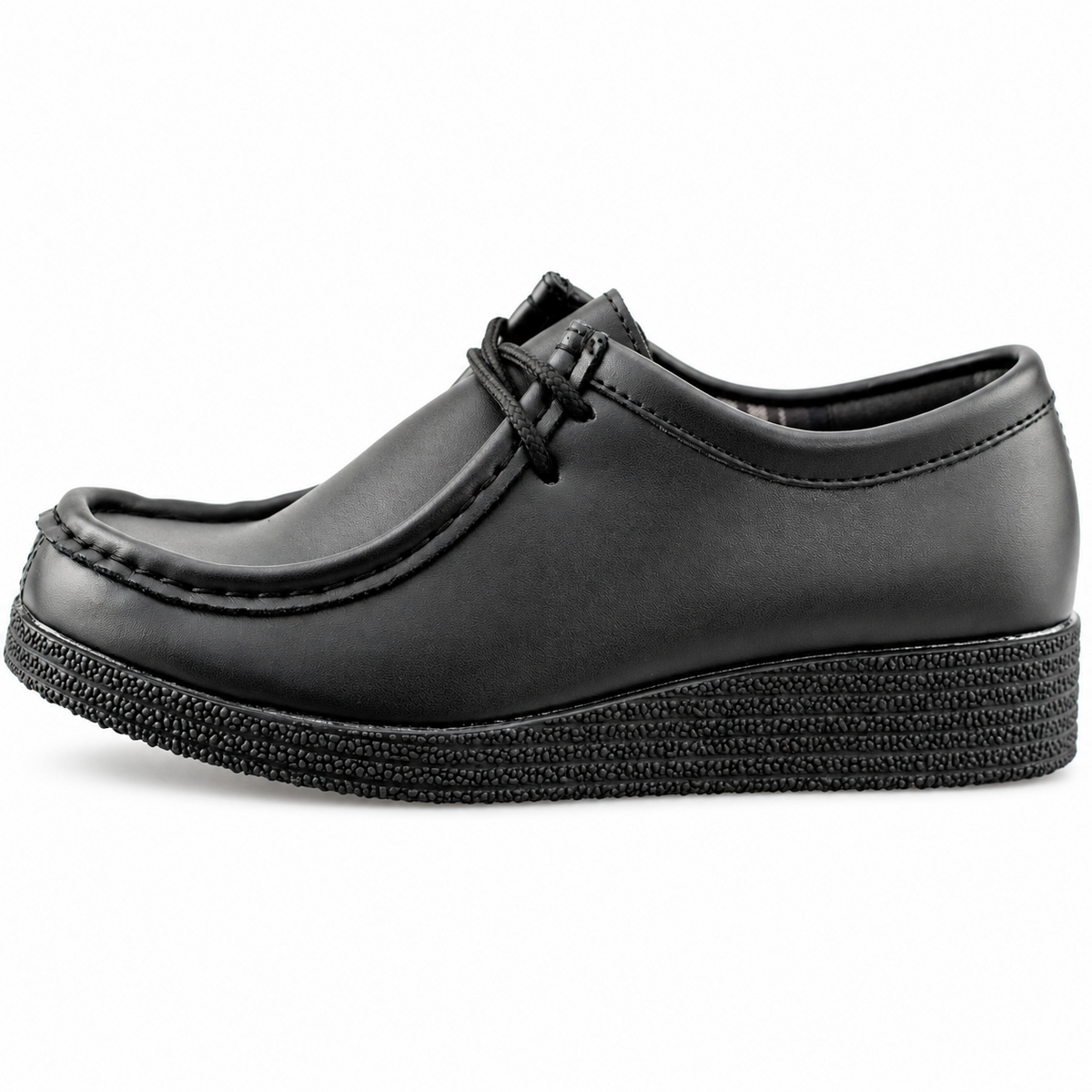 Boys Kids Coated Action Leather School Shoes