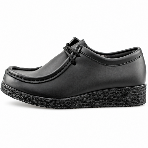 Boys Kids Coated Action Leather School Shoes
