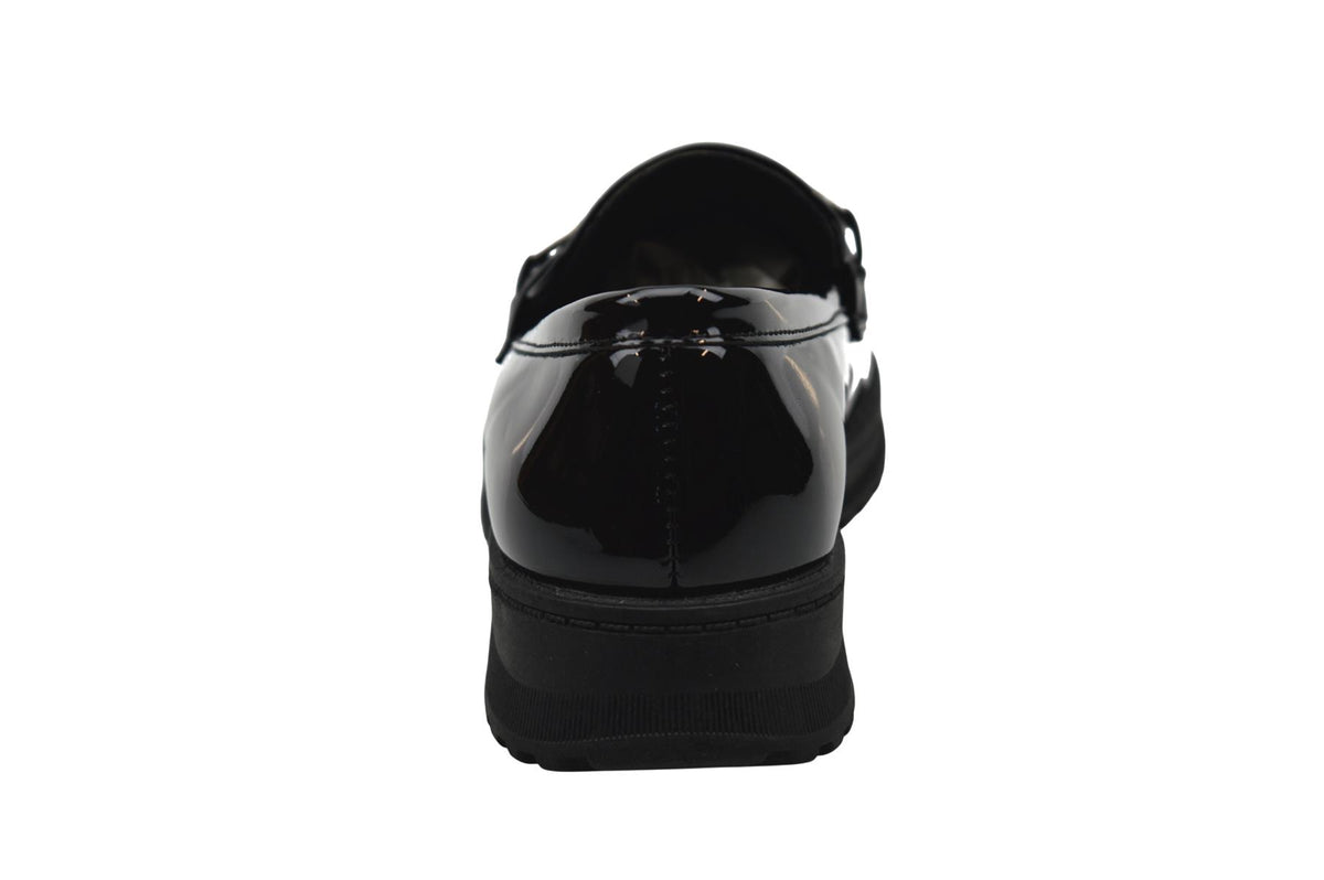 Girls School Shoes Heart Saddle Loafers