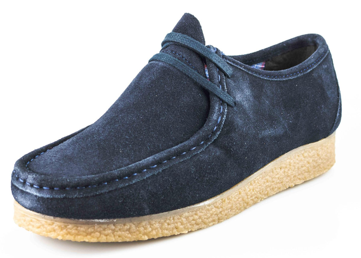 Men's Real Suede Lace-Up Apron Trapper Casual Shoes