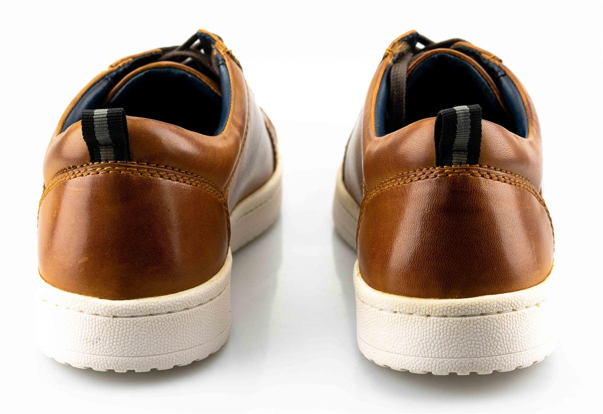 Men's Leather Lace-Up Casual Comfort Trainers