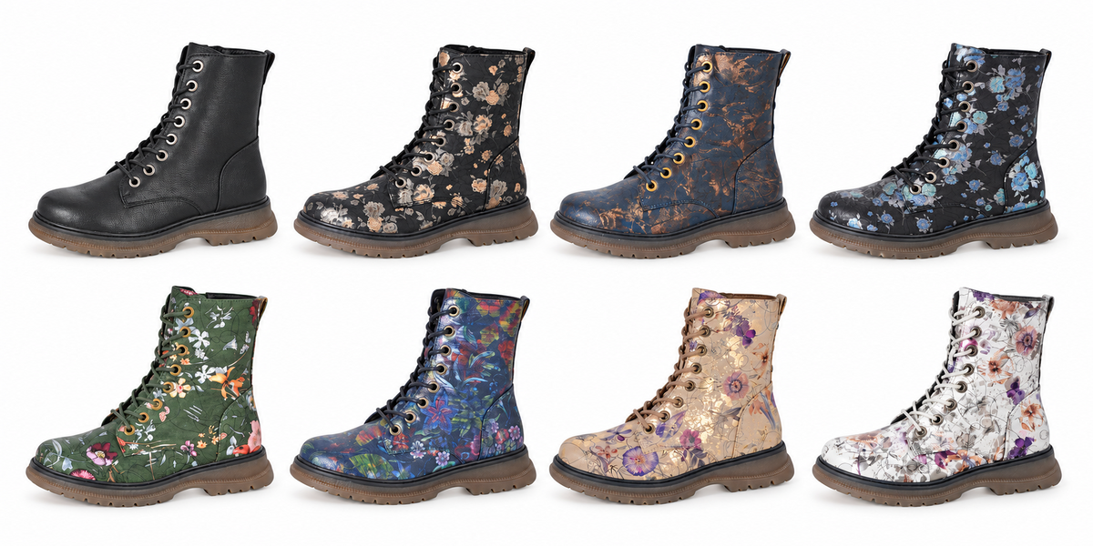 Womens Memory Foam Zip Ankle Boots