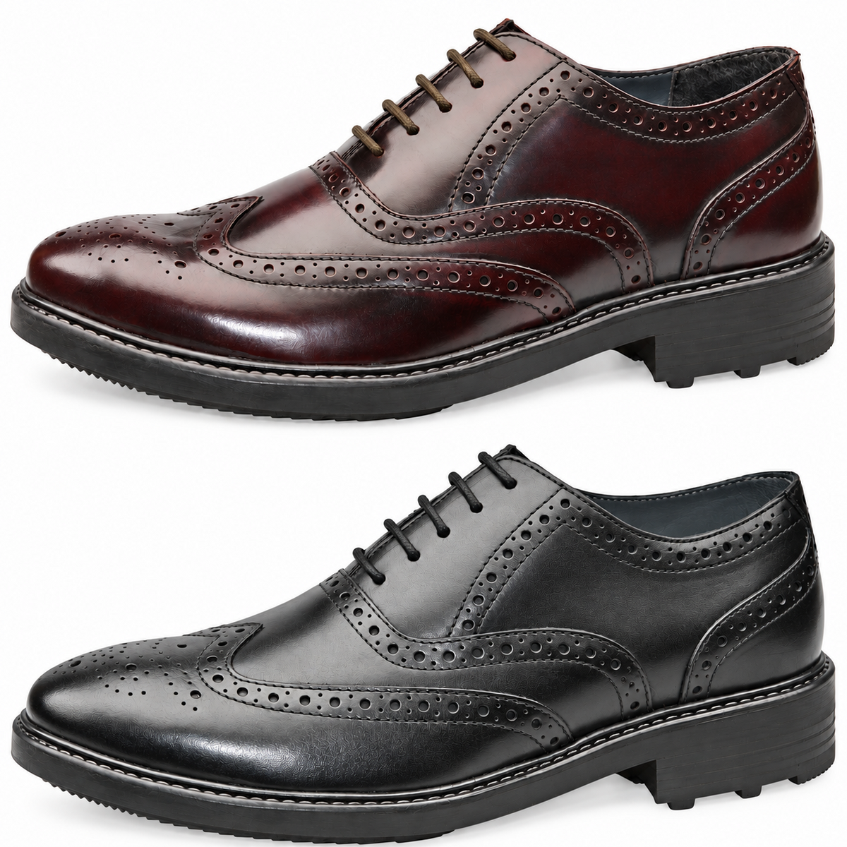Men's Leather Brogue Oxford Smart Shoes