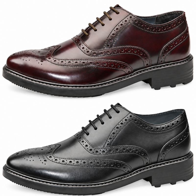 Men's Leather Brogue Oxford Smart Shoes