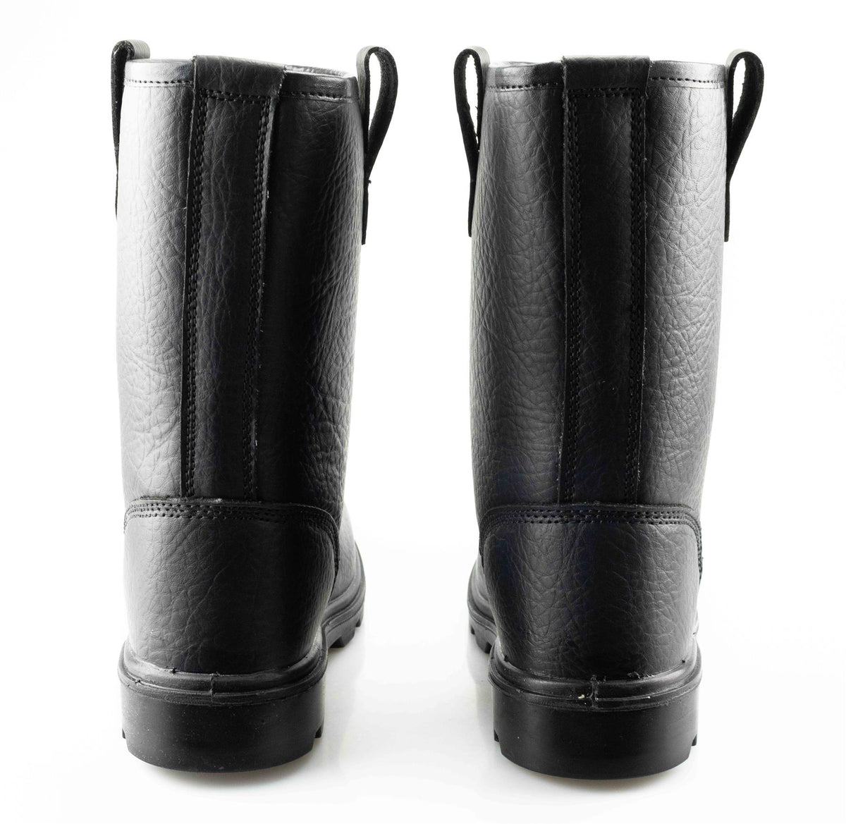 Men's Black Leather Safety Rigger Boots