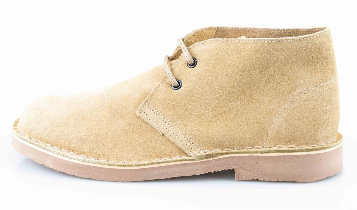 Men's Real Suede Lace Up Desert Ankle Boots