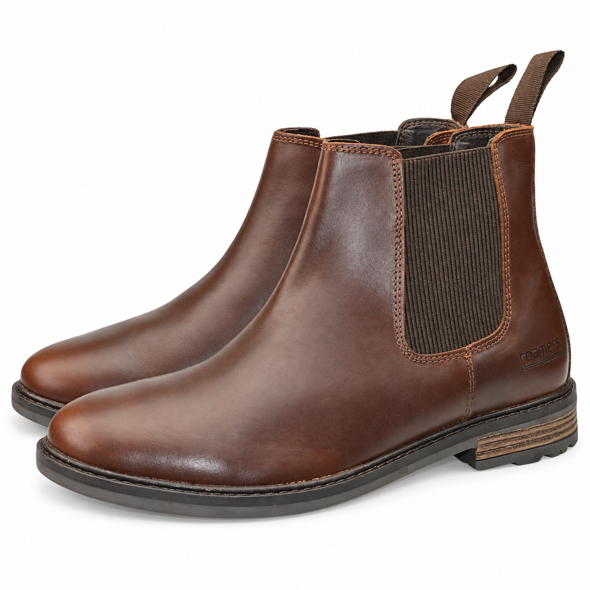 Men's Brown Waxy Leather Chelsea Jodhpur Boots