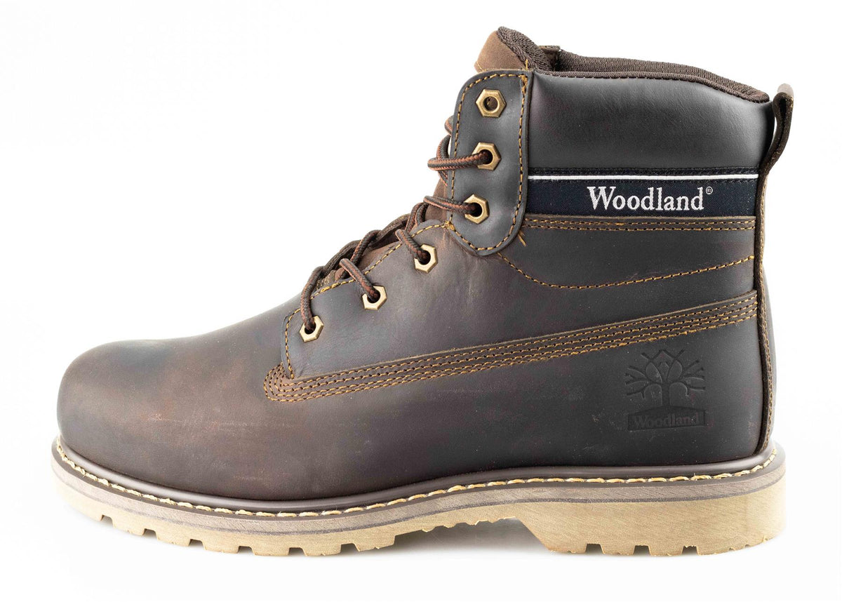 Men's Brown Crazy Horse Leather Hiking Boots