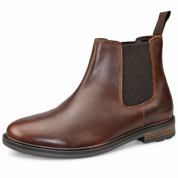 Men's Brown Waxy Leather Chelsea Jodhpur Boots