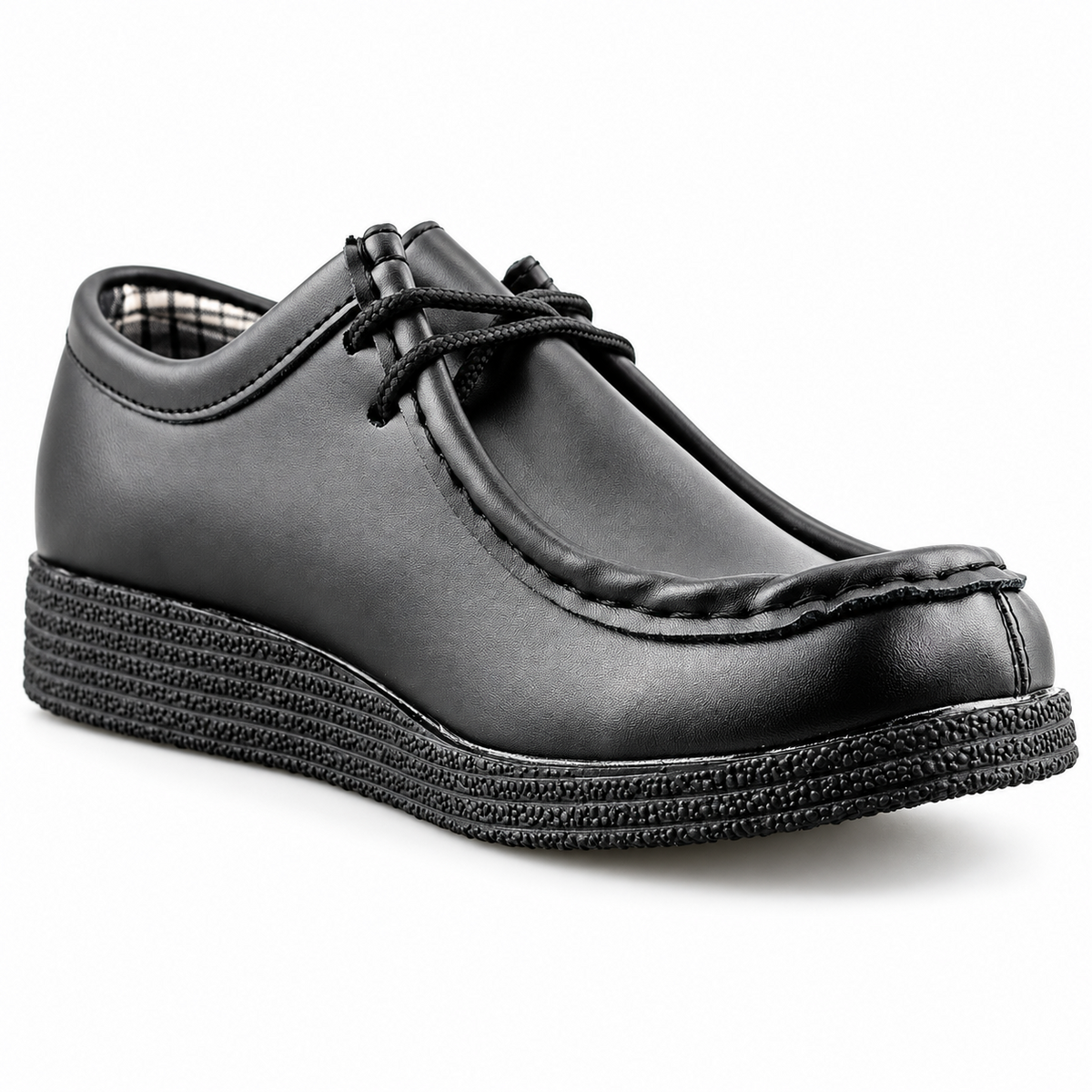 Boys Kids Coated Action Leather School Shoes