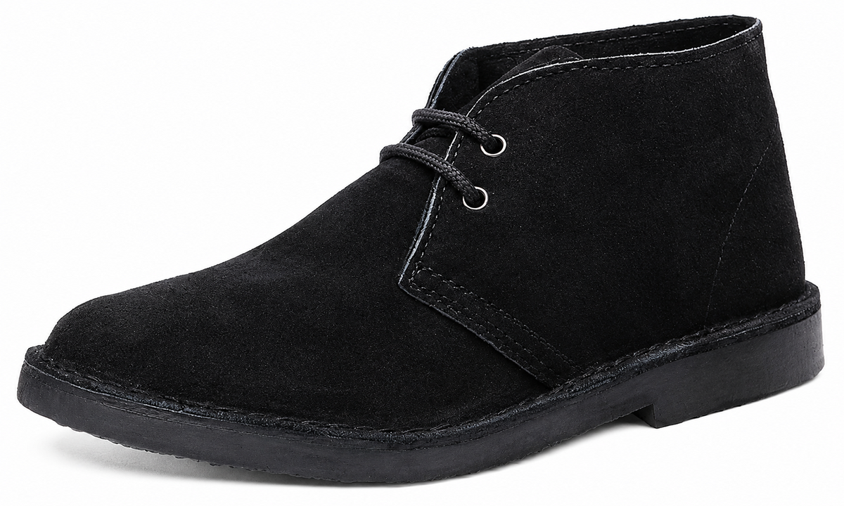 Men's Real Suede Lace Up Desert Ankle Boots