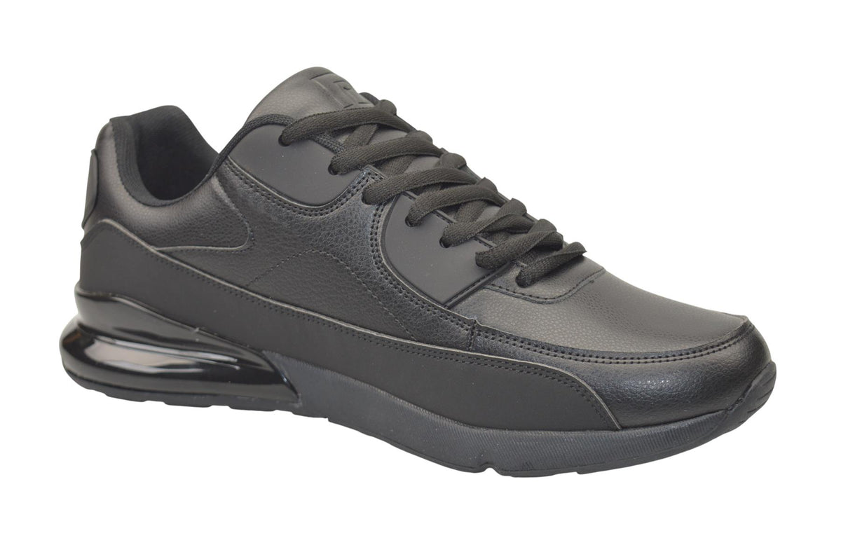 Men's Black Lace-Up School and Walking Trainers