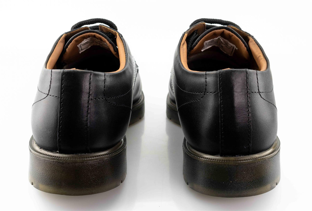 Men's Leather Lace Up Casual Walking Uniform Shoes